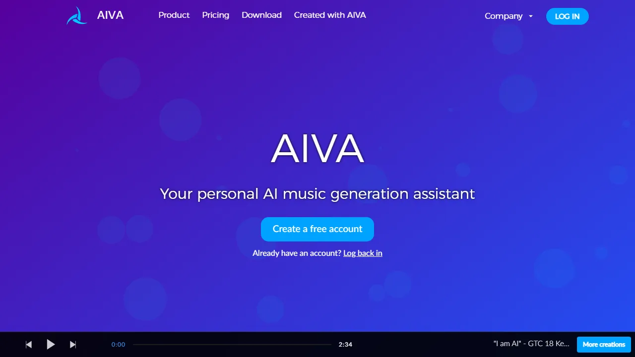 AIVAのスクリーンショット
