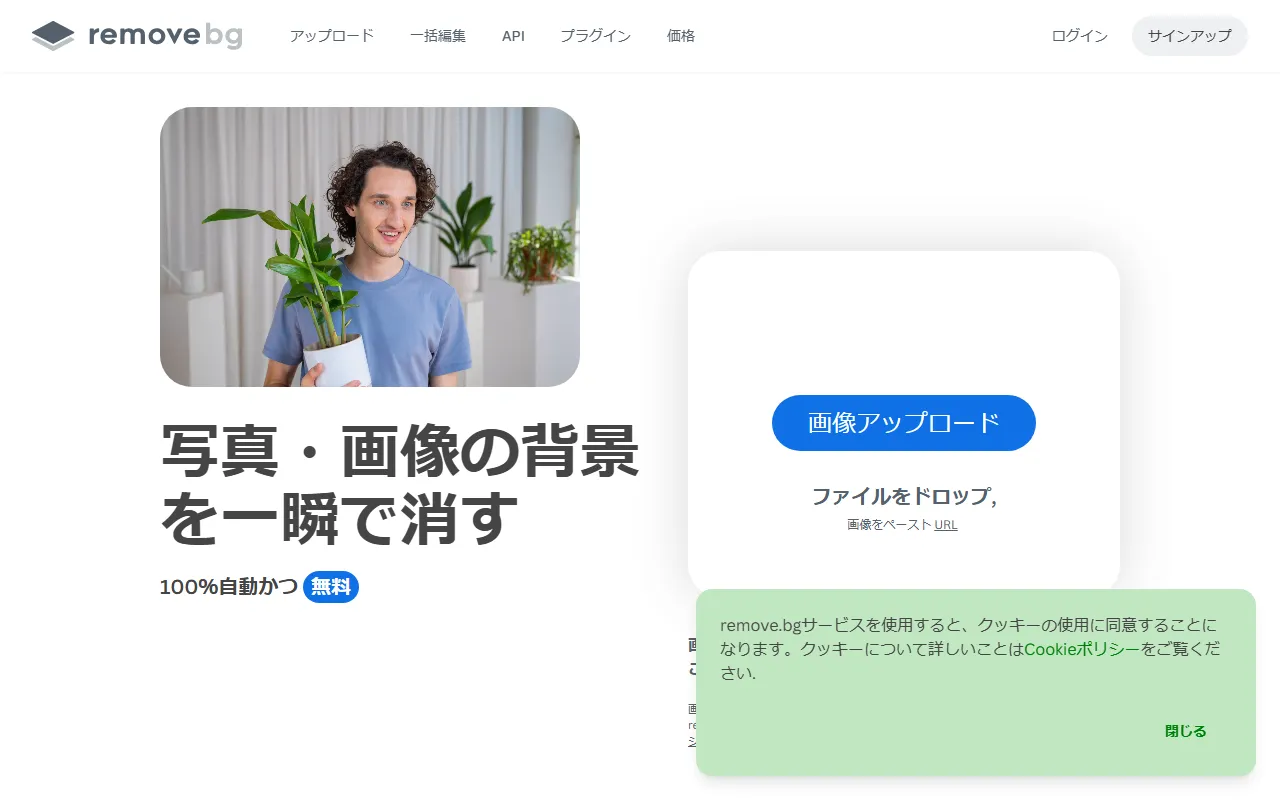 Remove.bgのスクリーンショット