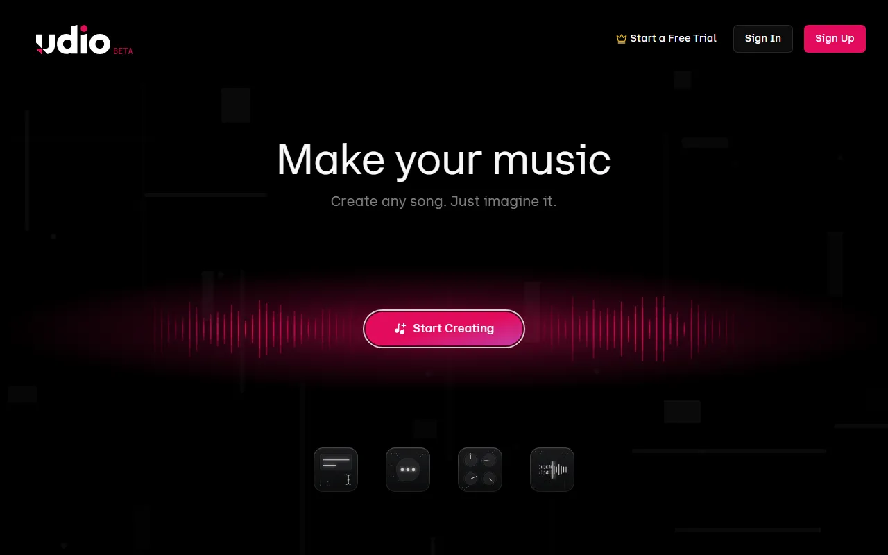 Udio 2.0のスクリーンショット